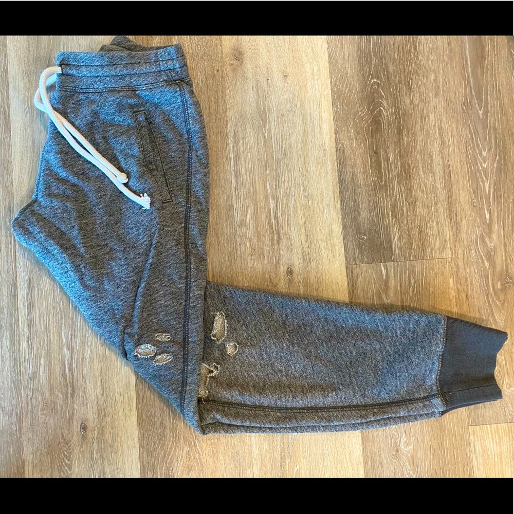 Abercrombie and Fitch joggers distressed